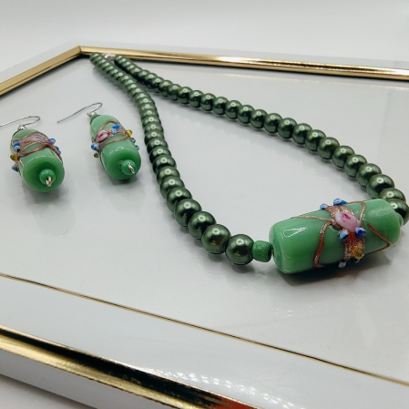 Set colier si cercei din perle Preciosa [2]