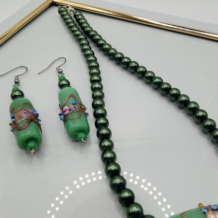 Set colier si cercei din perle Preciosa [3]