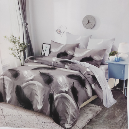 HOME Style - Set lenjerie pat dublu, fulgi