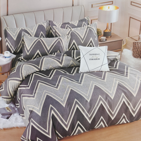 HOME Style - Set lenjerie pat dublu, zig-zag