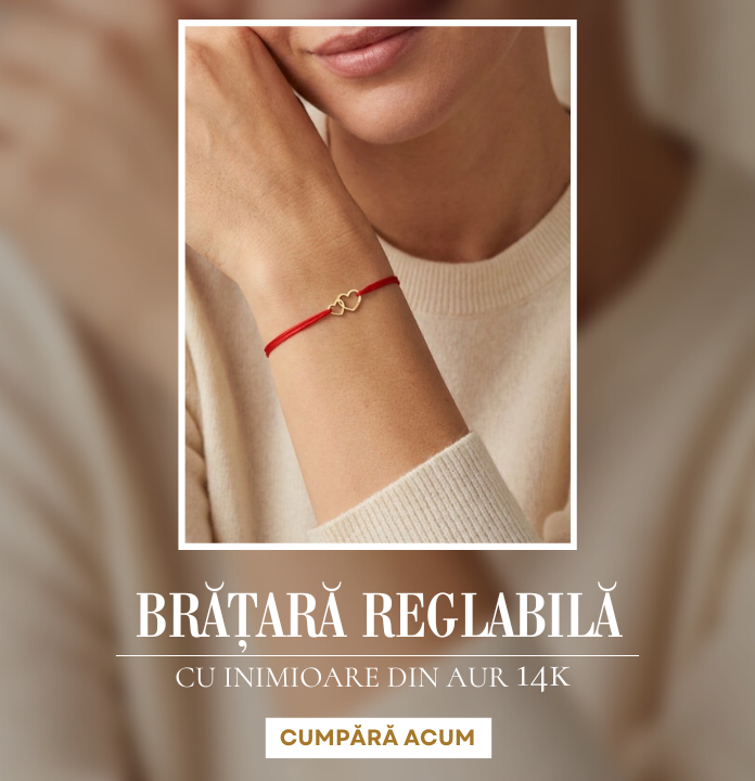 BRATARA CU INIMI - AUR 14K