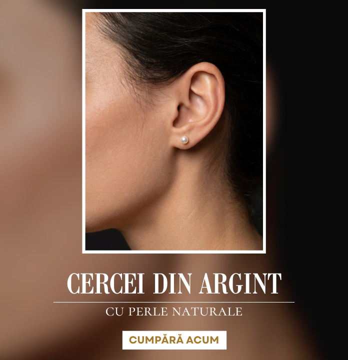 CERCEI DIN ARGINT 925 CU PERLE NATURALE