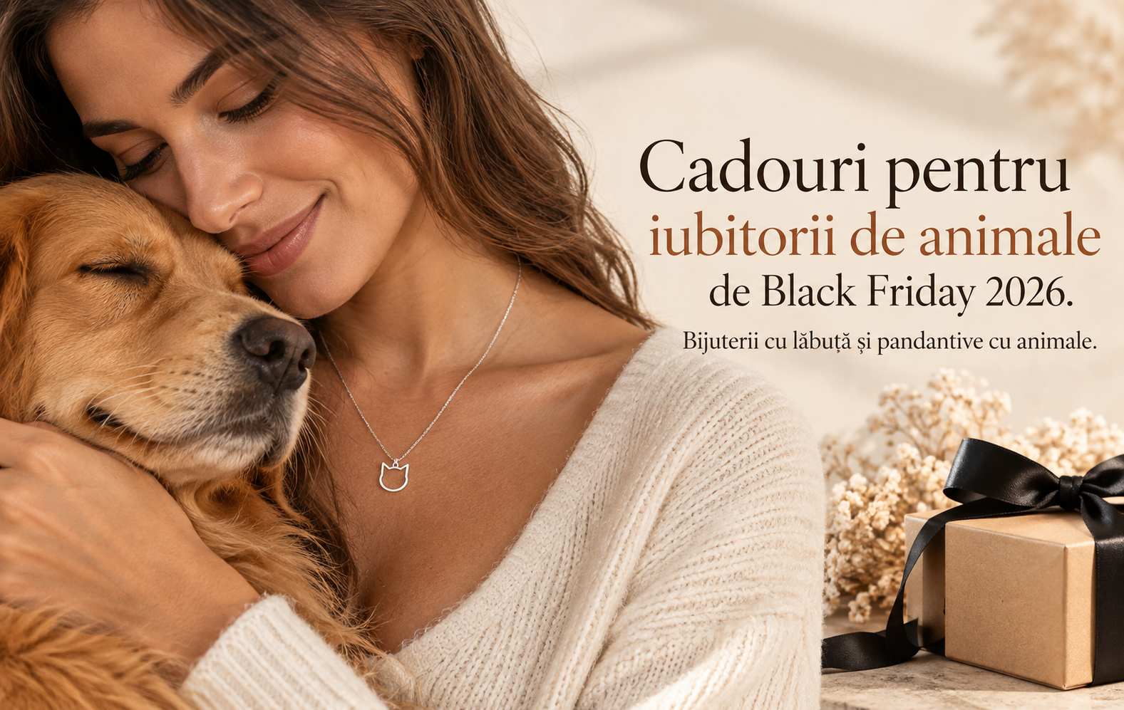 Cadouri pentru iubitorii de animale de Black Friday 2026. Bijuterii cu lăbuță și pandantive cu animale