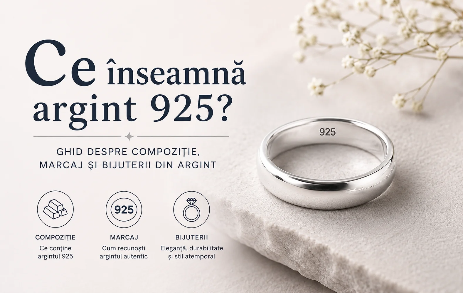 Ce înseamnă argint 925? Ghid despre compoziție, marcaj și bijuterii din argint