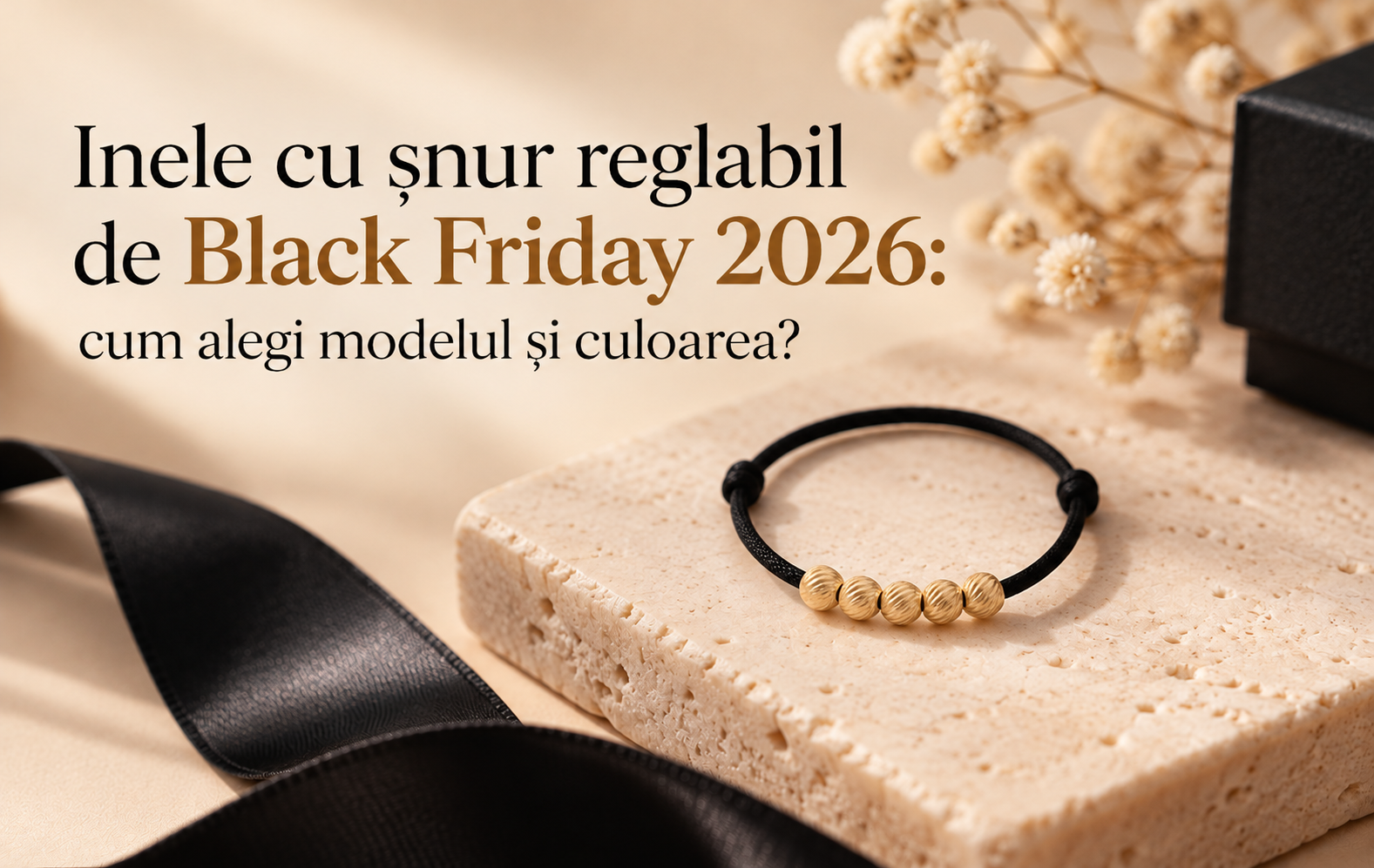 Inele cu șnur reglabil de Black Friday 2026: cum alegi modelul și culoarea?