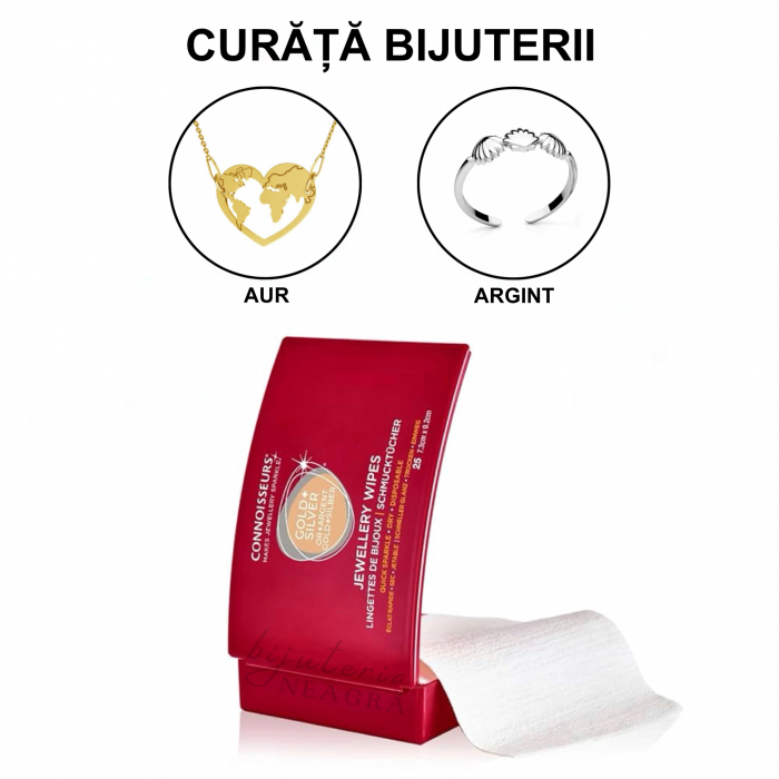 Servetele de Curatat Bijuterii din Aur si Argint Connoisseurs – 25 bucati [3]