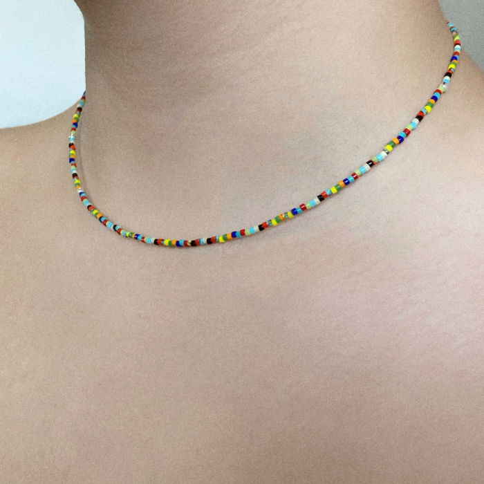 Colier cu margele Miyuki Multicolor si inchidere din Argint 925 [2]