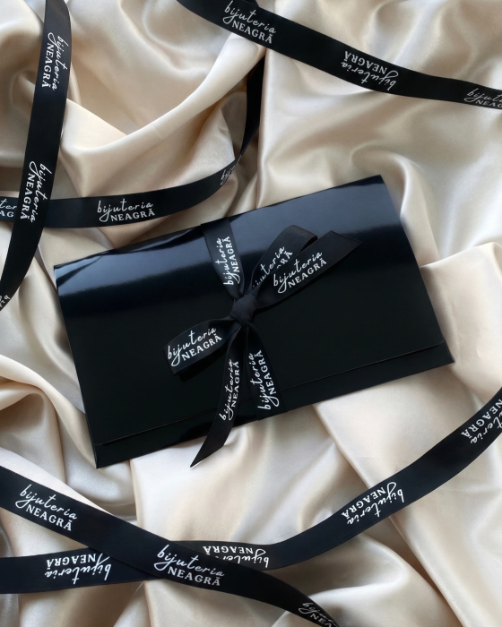 Bratara cu 12 bile din AUR 14K si Cristale Preciosa Negre [4]
