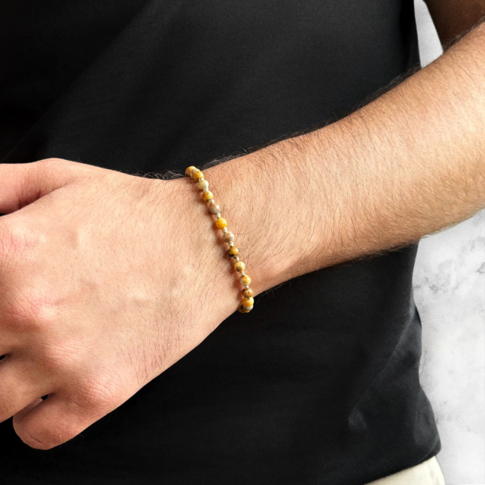 Bratara cu 10 bile din AUR 14K si Agate [3]