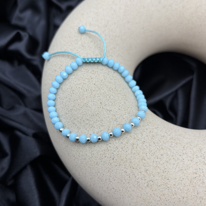 Bratara cu bile din Argint 925 si cristale Baby Blue [2]