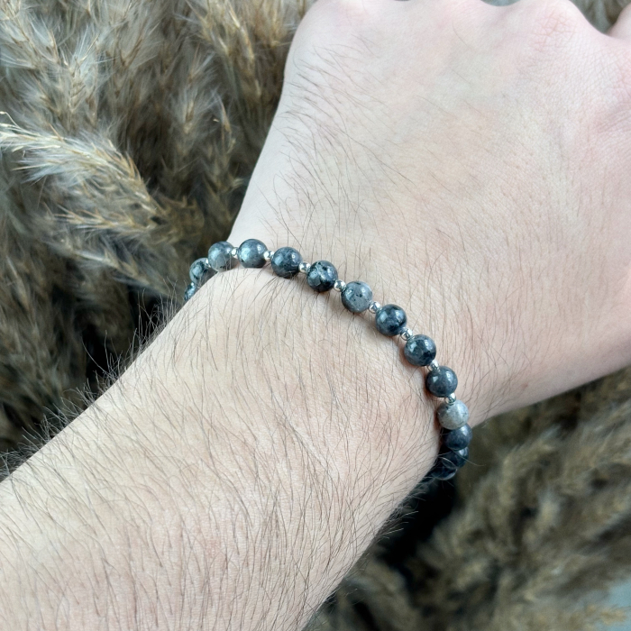 Bratara cu bile din Argint 925 si Labradorit de 6mm [3]