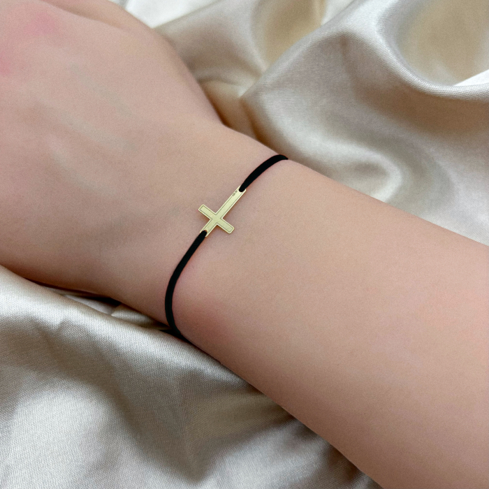 Bratara cu pandantiv Cruce din AUR 14K [3]