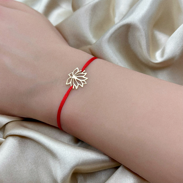 Bratara cu pandantiv Lotus din Aur 14K [2]