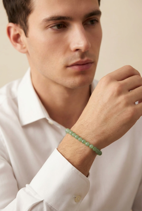 Bratara cu Pietre Semipretioase Aventurin de 6mm, unisex [3]