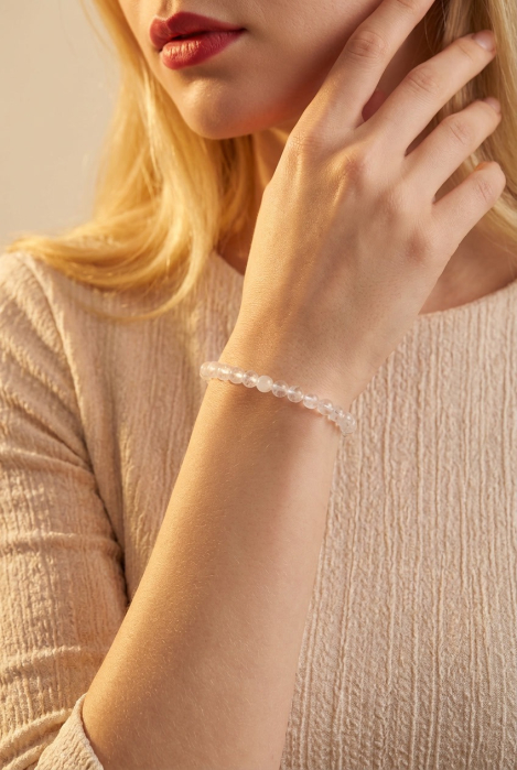 Bratara cu Pietre Semipretioase Cristal de Stanca de 6mm, unisex [2]