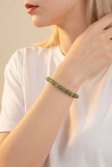 Bratara cu Pietre Semipretioase Jad de 6mm, unisex [2]