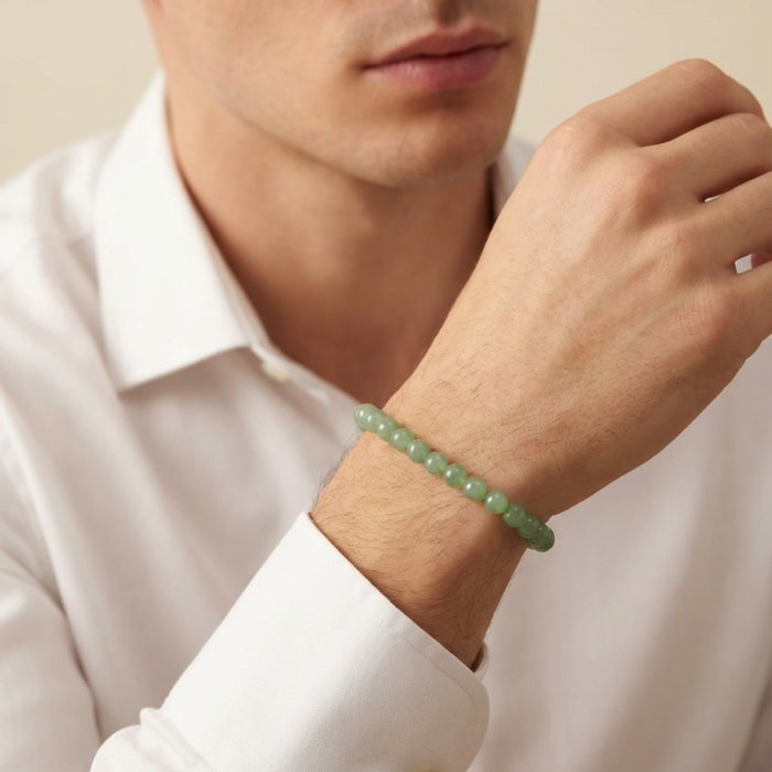 Bratara cu Pietre Semipretioase Naturale Aventurin de 6mm, unisex [2]