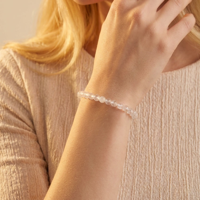 Bratara cu Pietre Semipretioase Naturale Cristal de Stanca de 6mm, unisex [2]