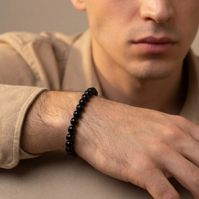 Bratara cu Pietre Semipretioase Naturale Onix de 6mm, unisex [2]