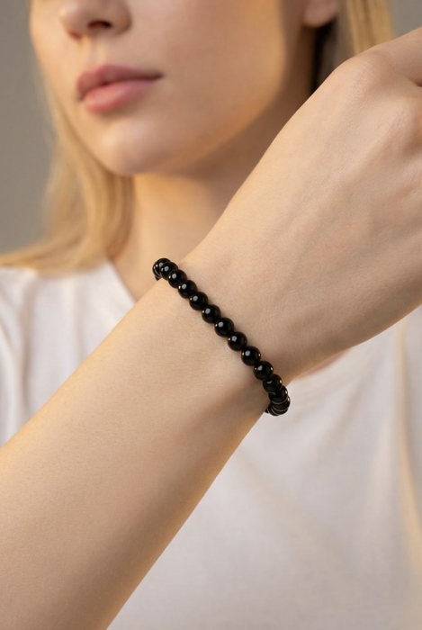 Bratara cu Pietre Semipretioase Onix de 6mm, unisex [2]