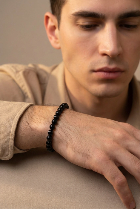 Bratara cu Pietre Semipretioase Onix de 6mm, unisex [3]