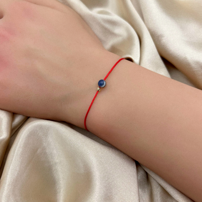 Brățară Mărțișor cu biluță din AUR 14K și Sodalit [2]