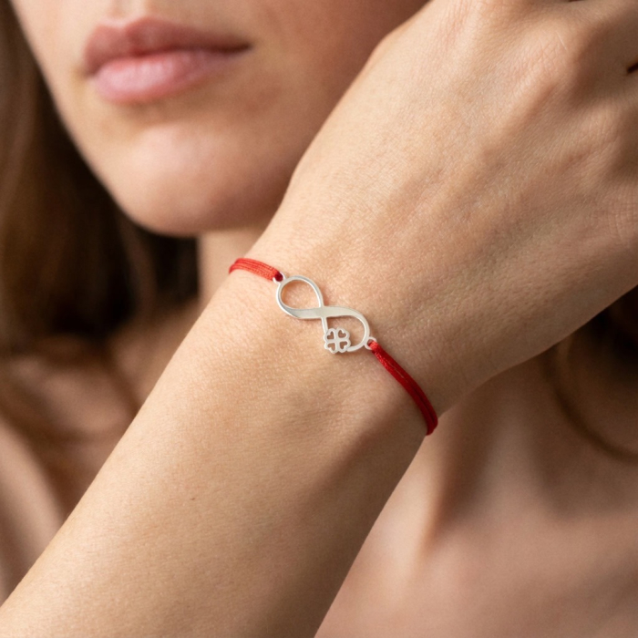 Bratara Martisor cu Infinit si Trifoi din Argint 925 [2]