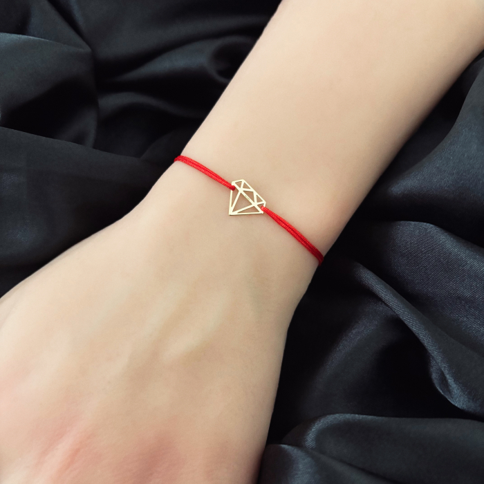 Bratara Martisor cu Mini Diamant din Aur 14K [2]