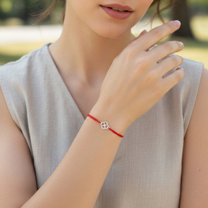 Bratara Martisor cu Trifoi din Argint 925 [6]