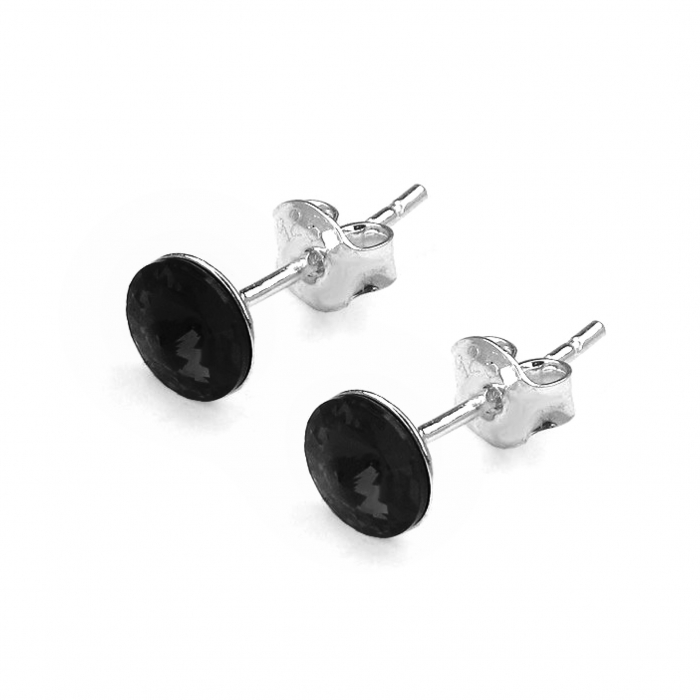 Cercei din Argint 925 cu Cristale Swarovski Negre [2]