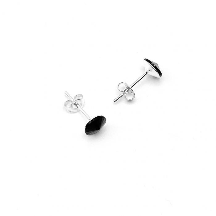 Cercei din Argint 925 cu Cristale Swarovski Negre [4]