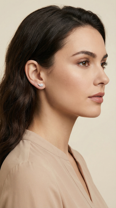 Cercei din Argint 925 Aripi cu Cristale Zirconia [2]