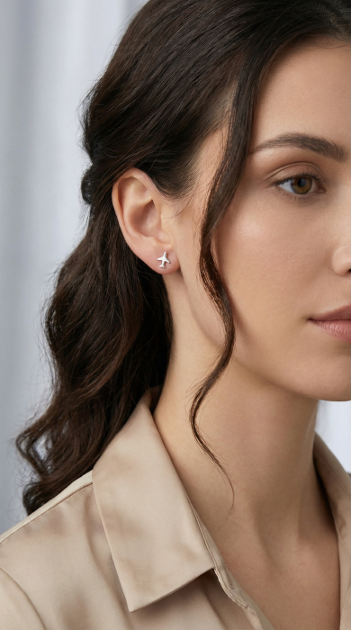 Cercei din Argint 925 Avion [3]