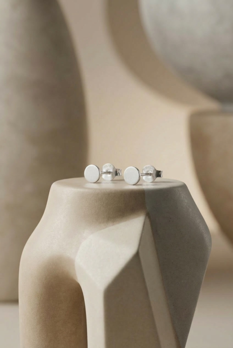 Cercei din Argint 925 Banuti Texturati [2]