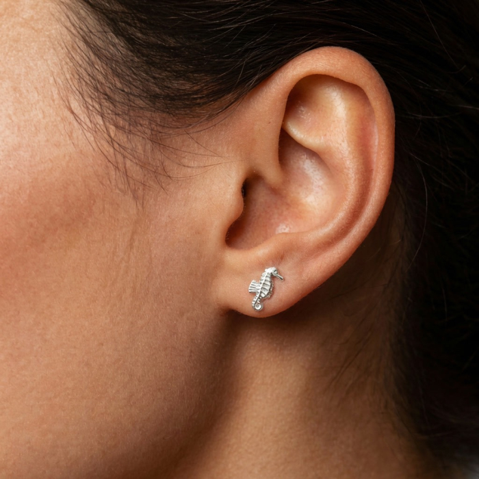 Cercei din Argint 925 Calut de Mare si Scoica [3]