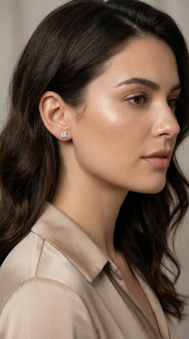 Cercei din Argint 925 cu Cristale Zirconia Patrate [3]