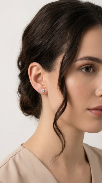 Cercei din Argint 925 cu Cristale Zirconia Argintii [3]