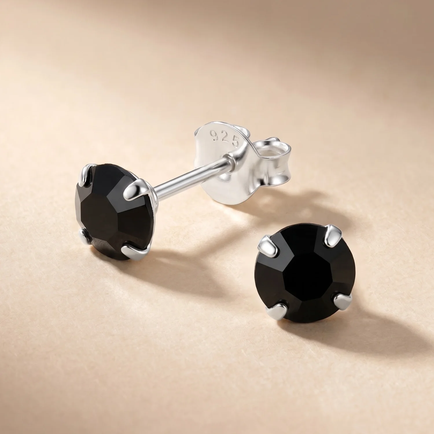 Cercei din Argint 925 cu Cristale Zirconia Negre [2]