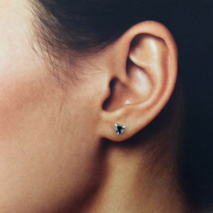 Cercei din Argint 925 cu Inimi de Cristal Negre [3]