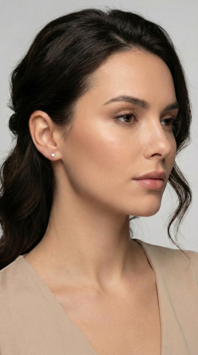 Cercei din Argint 925 cu Mini Inimioare de 3mm [2]