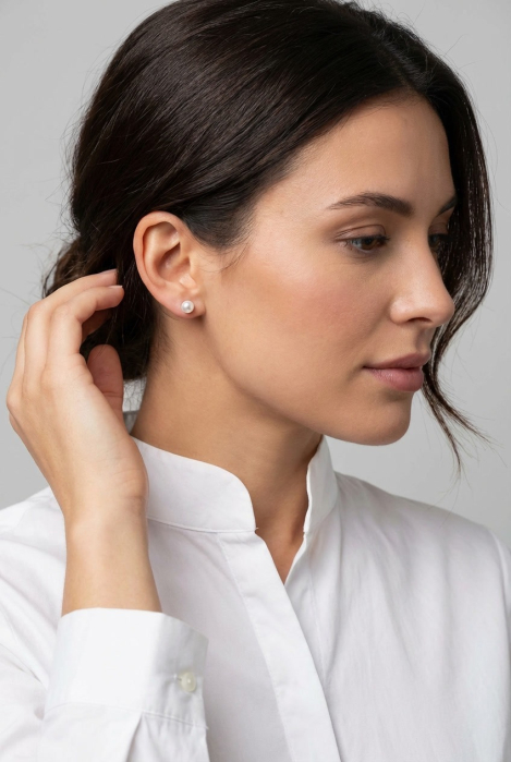 Cercei din Argint 925 cu Perle Naturale 6mm [4]