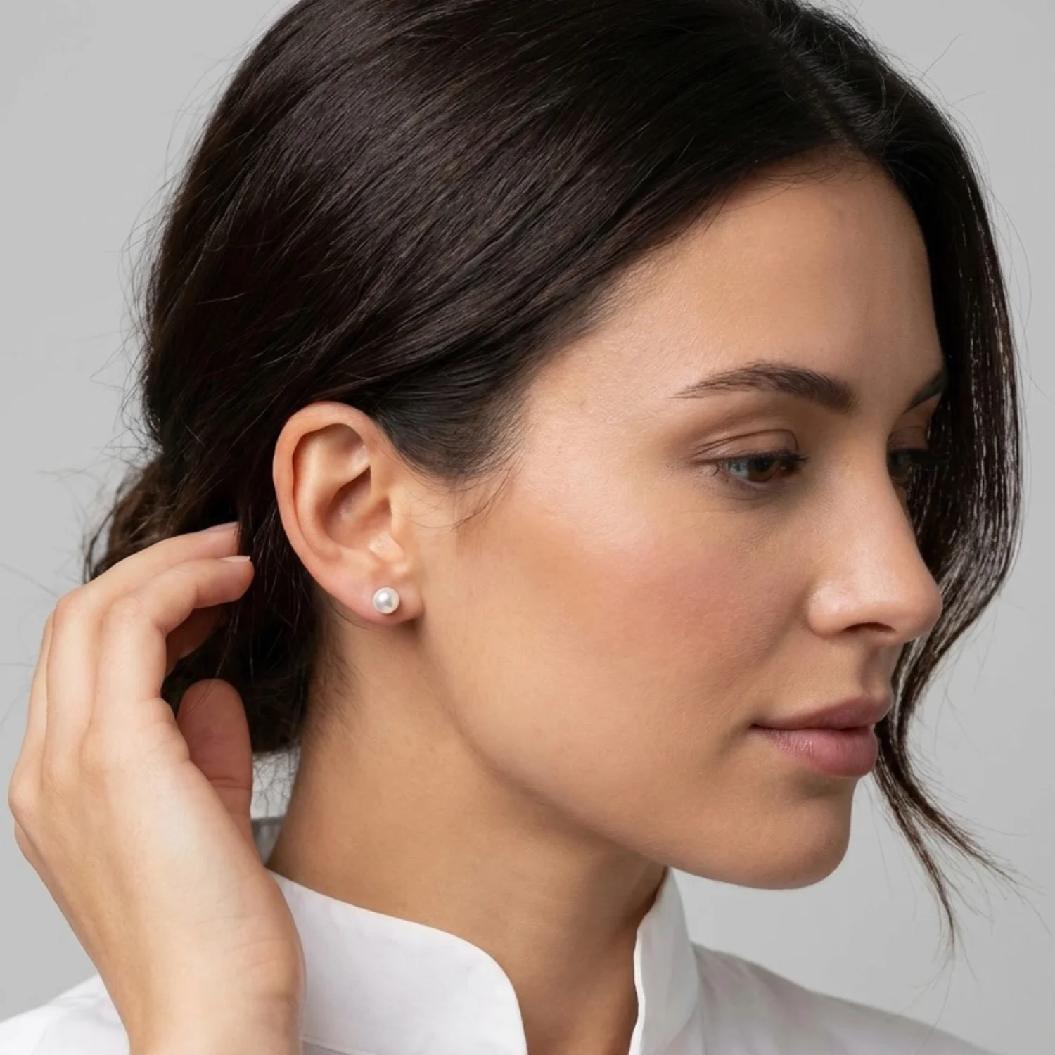Cercei din Argint 925 cu Perle Naturale 6mm [4]