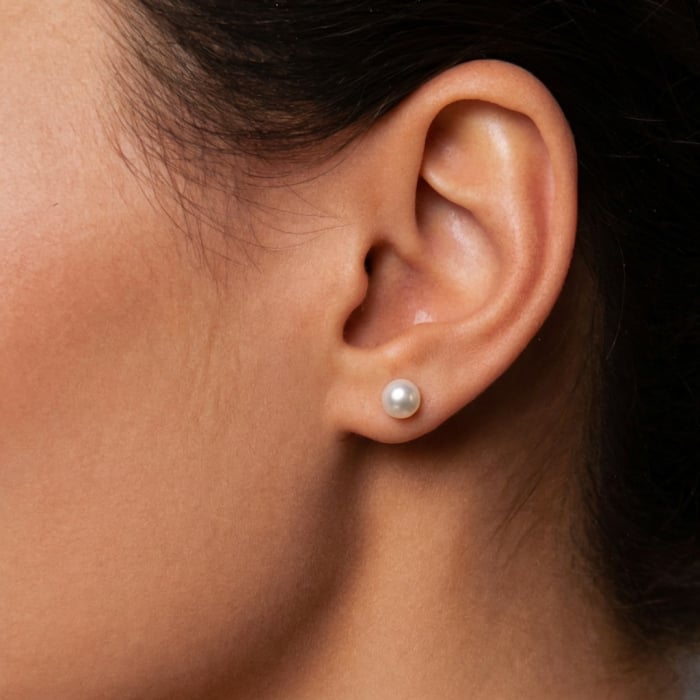 Cercei din Argint 925 cu Perle Naturale 6mm [5]