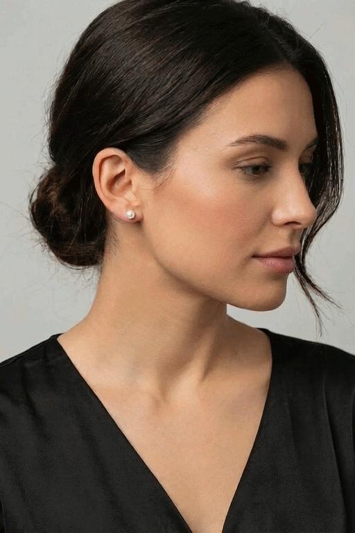 Cercei din Argint 925 cu Perle Naturale 6mm [2]