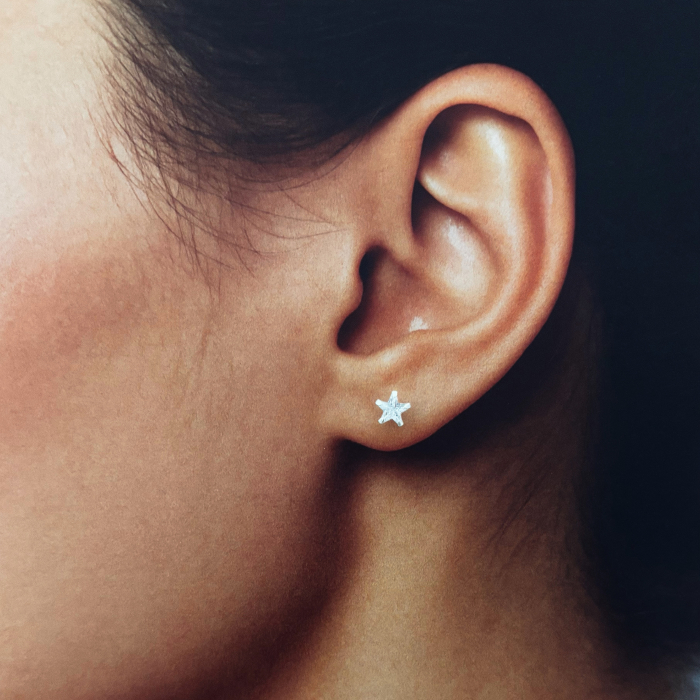 Cercei din Argint 925 cu Stelute de Cristal Argintii [3]