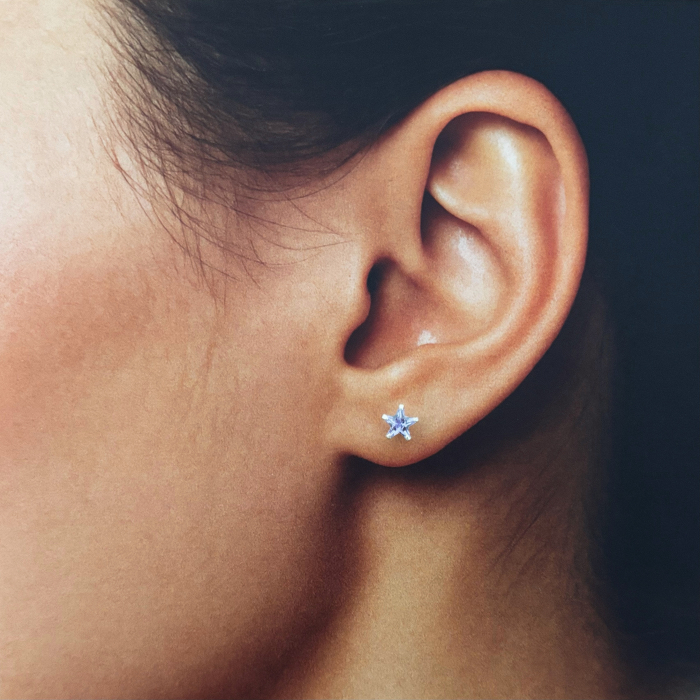 Cercei din Argint 925 cu Stelute de Cristal Lavanda [3]