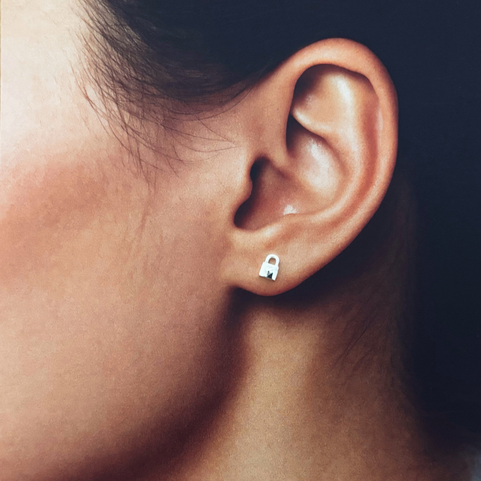 Cercei din Argint 925 Lacat si Cheie [4]