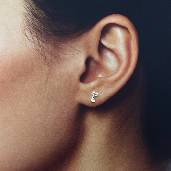 Cercei din Argint 925 Lacat si Cheie [3]