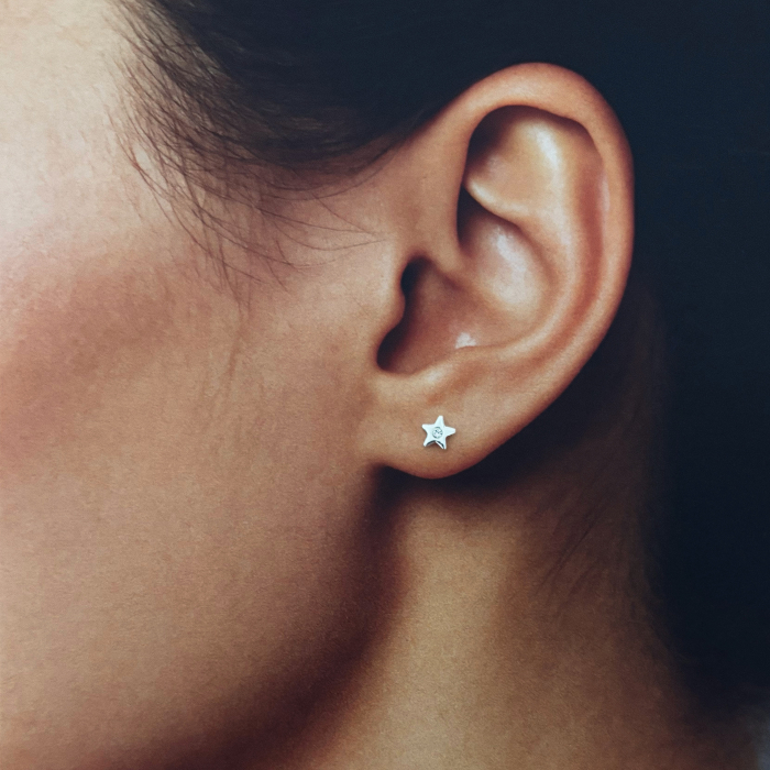 Cercei din Argint 925 Mini Stelute cu Cristale [3]