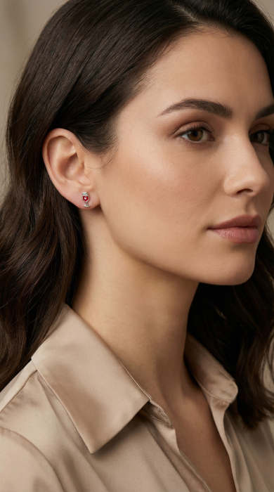 Cercei din Argint 925 Pahar de Vin Rosu [2]